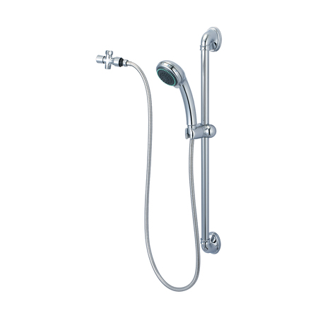 OLYMPIA FAUCETS Handheld Shower Set, Wallmount, Polished Chrome, Weight: 2.1 P-4420